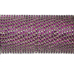 Rhinestone cupchain with Preciosa crystals ss 8,5 (~2,5 mm) Amethyst / silver 10cm