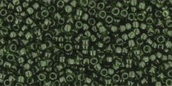 TOHO Round 15/0: TR-15-940F Transparent-Frosted Olivine, 5g