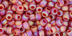TOHO Round 8/0: TR-08-165BF Transparent-Rainbow-Frosted Siam Ruby, 10g