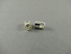 KOŃCÓWKI ZAOKRĄGLONE DO WKLEJANIA ∅4mm - KOLOR SREBRNY [2 szt.]