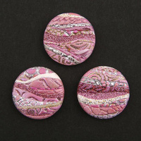 Cabochon CM Striped round 24 pink