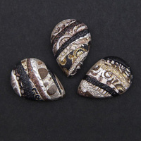 Cabochon CM Striped drop 15x26 brown