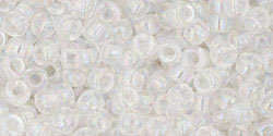 TOHO Round 8/0: TR-08-161 Transparent-Rainbow Crystal, 10g