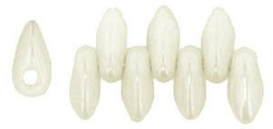 Mini Dagger 2,5x6 mm Luster - Opaque White / 30 szt.