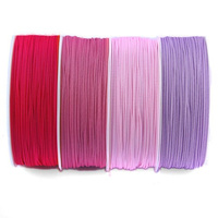 Shamballs and macramé polyester cord - pale pink // L1402