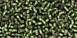 TOHO Round 15/0: TR-15-37 Silver-Lined Olivine, 5 g