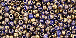 TOHO Round 11/0: TR-11-1701 Gilded Marble Blue, 10g