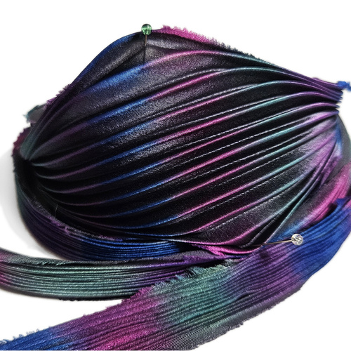 Shibori silk ribbon - Summer night, 10cm