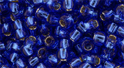 TOHO Round 8/0: TR-08-36 Silver-Lined Sapphire, 10 g