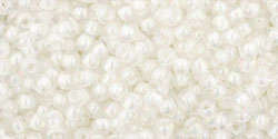TOHO Round 11/0: TR-11-777 Inside-Color Rainbow Crystal/Creme-Lined, 10g