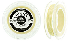 Nici nylonowe TOHO One-G, Cream, 114 m
