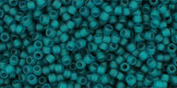 TOHO Round 15/0: TR-15-7BDF Transparent-Frosted Teal, 5 g