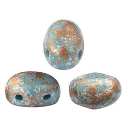 Samos® par Puca®: Opaque Blue Turquoise Tweedy, 20 pcs