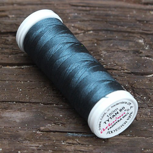 Threads for beading and soutache TYTAN 80, steel-blue, 180m