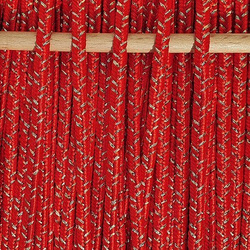 Greek braid 4mm mix silk + lurex - red with golden, 1m