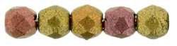 Fire Polish 2mm: Bronze Rainbow B, 40 pcs