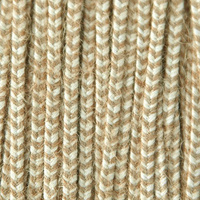 Greek braid 4mm mix raw cotton with jute - beige, 1m