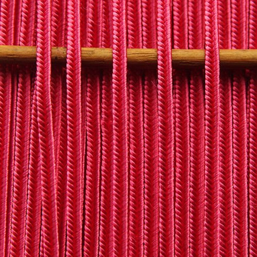 Greek silk braid 4mm - strawberry, 1m