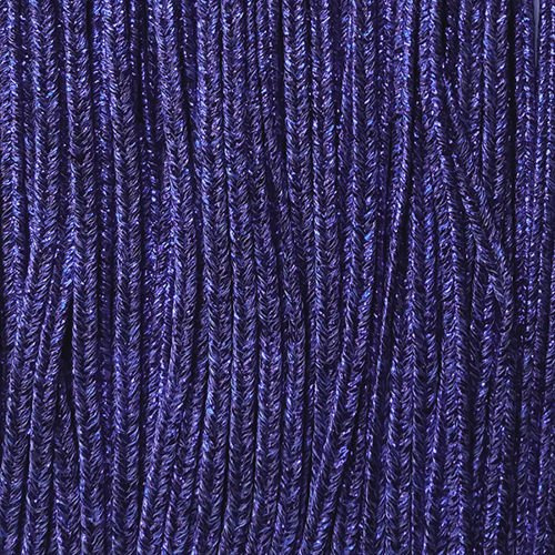 Sutasz grecki 4 mm metalizowany typu lurex - granatowy, 1m