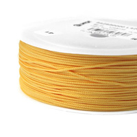 Braided polyester cord for jewelry and macrame - yellow // L4202