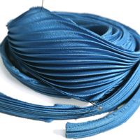 Shibori silk ribbon - Azure, 10cm