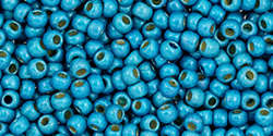 TOHO Round 11/0: TR-11-PF582F PermaFinish - Matte Galvanized Aqua Sky, 10g