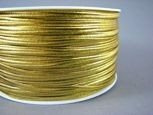 Czech metallized braid 2,5mm, shiny gold - 1m