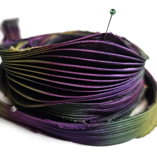 Shibori silk ribbon - Sparkle gems, 10cm