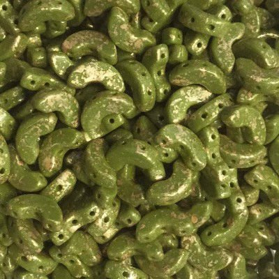 Arcos® par Puca®: Opaque Green Splash, 25 pcs