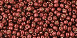TOHO Round 11/0: TR-11-PF564 PermaFinish - Galvanized Brick Red, 10g