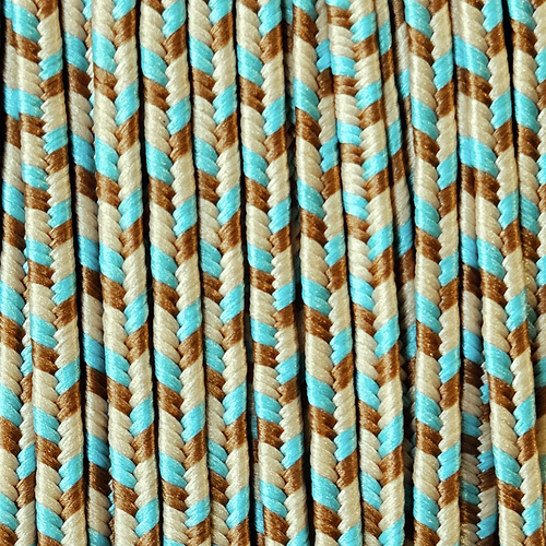 Sutasz grecki 3 mm poliestrowy - kolory ziemi, 1m