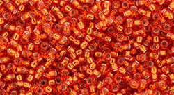 TOHO Round 15/0: TR-15-25 Silver-Lined Lt Siam Ruby, 5g