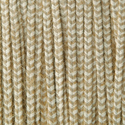 Greek braid 4mm mix raw cotton with jute - beige, 1m