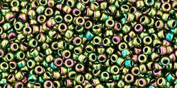 TOHO Round 15/0: TR-15-508 Higher-Metallic Iris - Olivine, 5g