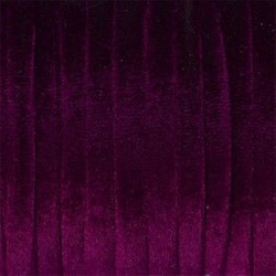 VELVET CORD 2x6mm BURGUNDY