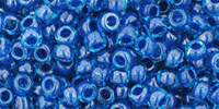 TOHO Round 8/0: TR-08-932 Inside-Color Aqua/Capri-Lined, 10 g