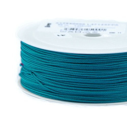 Braided polyester cord for jewelry and macrame - turquoise // L4712