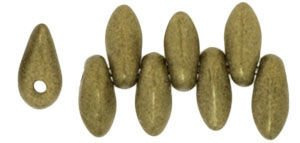 Mini Dagger 2.5x6mm Metallic Suede - Gold / 30 pcs