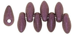 Mini Dagger 2.5x6mm Metallic Suede - Pink / 30 pcs