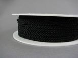 2mm SATIN TWISTED CORD - BLACK // A7001