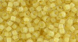 TOHO Round 8/0: TR-08-961 Inside-Color Crystal/Butter-Lined, 10g