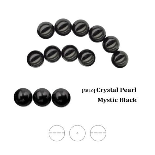 Swarovski 5810 Crystal Pearl 8 mm Mystic Black (MBPRL)