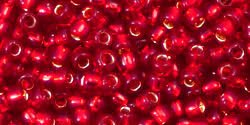 TOHO Round 8/0: TR-08-25C Silver-Lined Ruby, 10 g