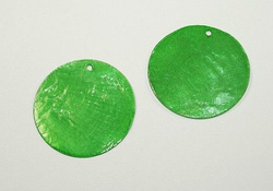 KOŁA Z MASY PERŁOWEJ 3,5 CM - ZIELONE