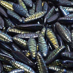 Laserowo grawerowane Dagger 5x16 mm Jet AB Strips, 10 szt.