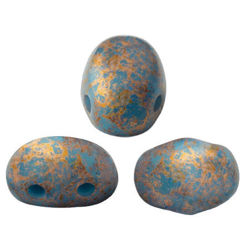 Samos® par Puca®: Opaque Blue Turquoise Bronze, 20 szt.