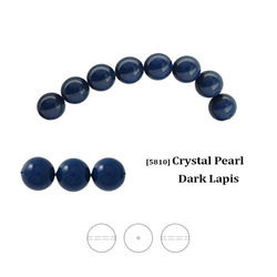 Swarovski 5810 Crystal Pearl 8 mm Dark Lapis (DLPRL)