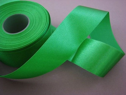 WSTĄŻKA ATŁASOWA 3,8CM - KRĄŻEK 25M - ZIELONA
