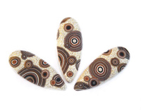 Kaboszon CM Klimt wąska kropla 14x38 jasne złoto & brąz